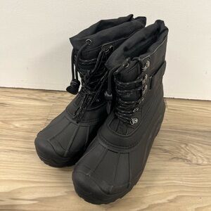 Khombu Black Waterproof Thinsulate Lace Up Snow Winter Boots Mens Size 8 NWOB